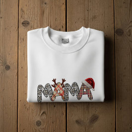 Mama Frohe Weihnachten Leopard & Karo Feiertags-Sh Sweatshirt