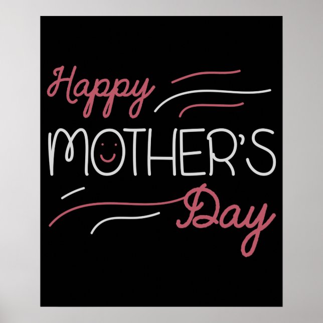 Mama - Fröhlicher Muttertag Poster (Vorne)