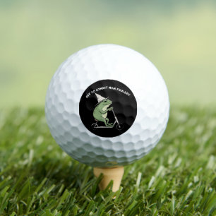 Mama Frosch unterwegs, um Mama-Albernheiten Roller Golfball