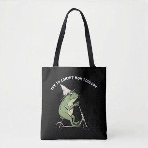 Mama Frosch unterwegs, um Mama-Albernheiten Roller Tasche