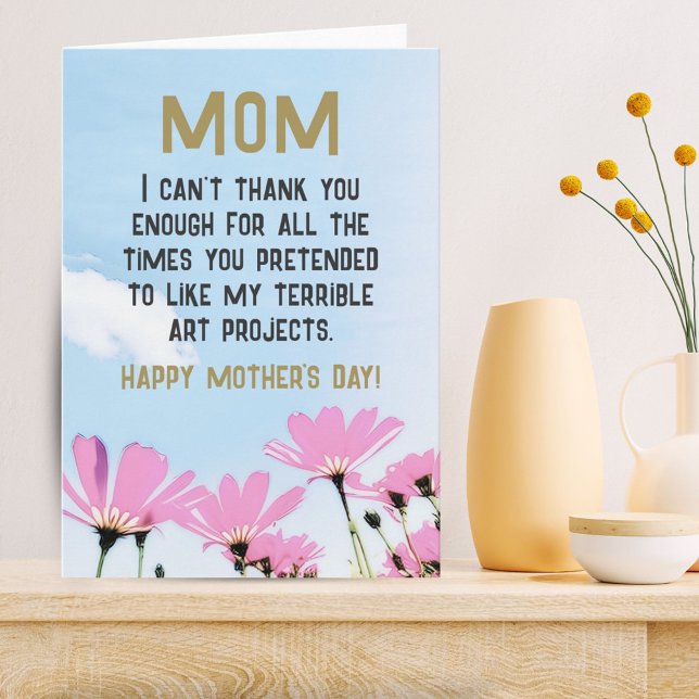 Mama Funny Quote Blume BlumenMuttertag Karte (Von Creator hochgeladen)