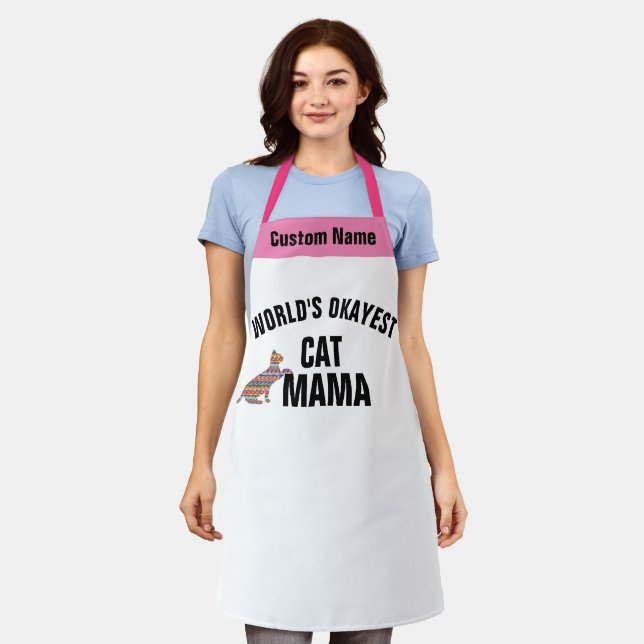 Mama Funny Womens Schürze der coolen Welt - die ri (Getragen)