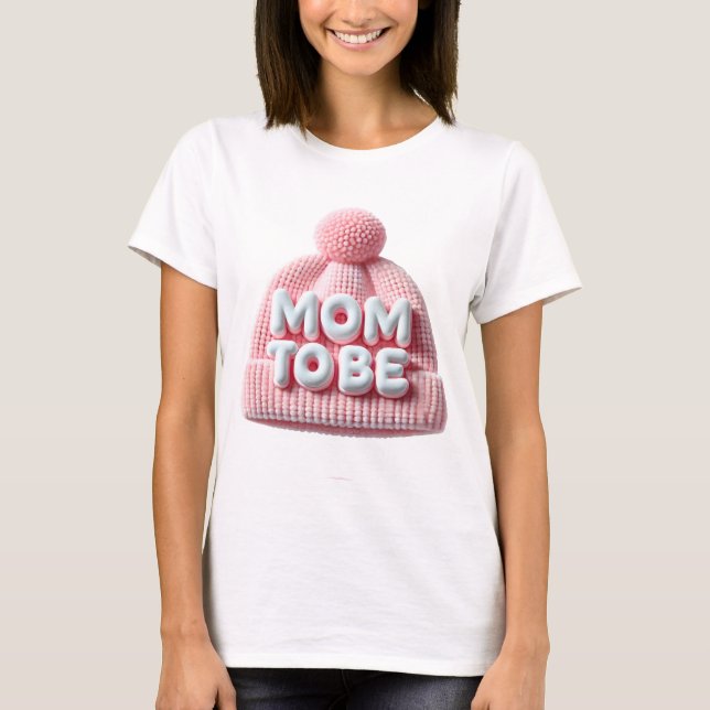 Mama für das Design der Kinderankündigung mit Nied T-Shirt (Vorderseite)