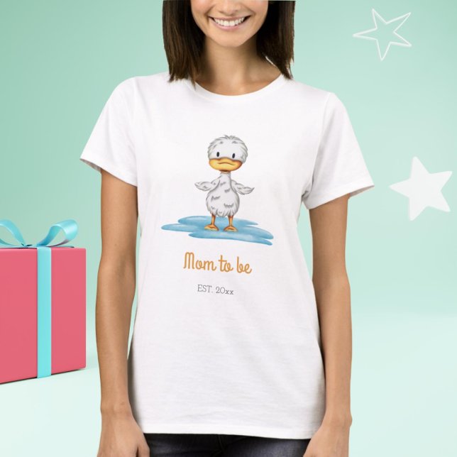 Mama für das Niedliche Entbeinen T-Shirt (Mom to Be Cute Duckling T-Shirt)
