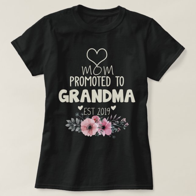 Mama für Großmutter im Jahr 2019 T-Shirt (Design vorne)