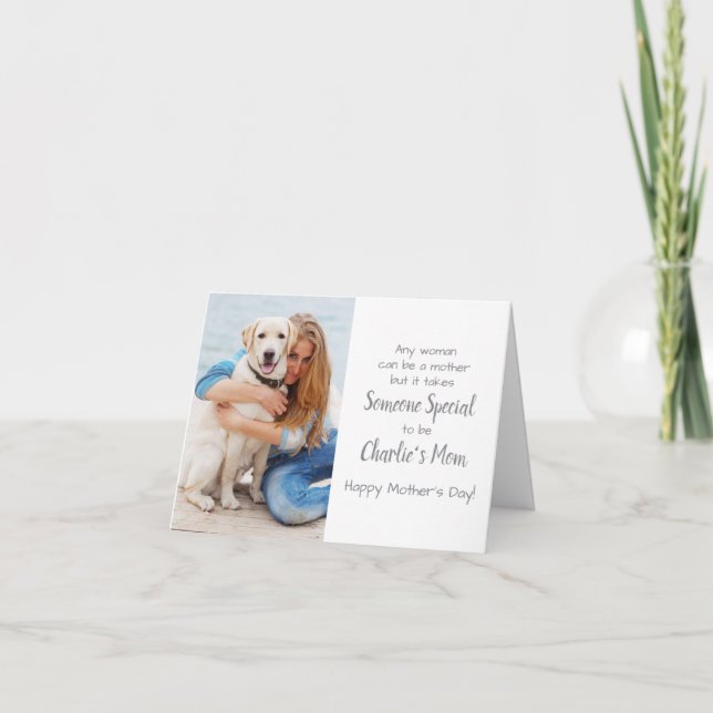 Mama für Hunde Foto Muttertag Feiertagskarte (Vorderseite)