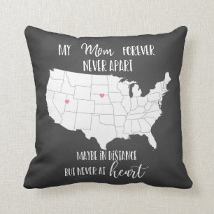 Mama für immer ein Ferngeschenk USA-Karte Kissen
