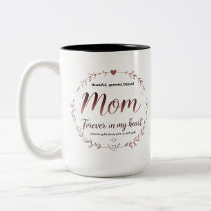Mama - Für immer im Herzen Gedenkgeschenk mit zw Zweifarbige Tasse