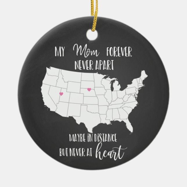 Mama für immer nie auseinanderbrechen Ferngeschenk Keramik Ornament (Vorne)