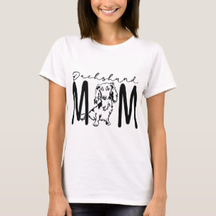 Mama für langhaarige Dackel T-Shirt