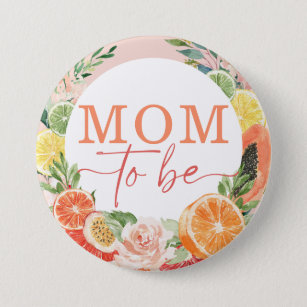 Mama für tropisches Zitrusfrüchte-Brautparty Button
