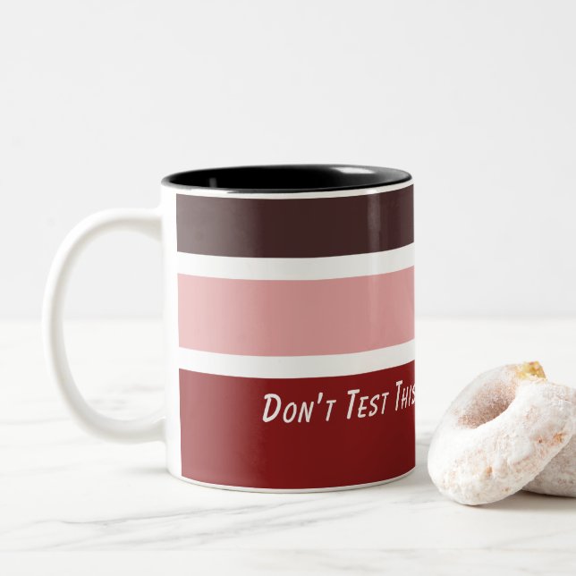 Mama für weibliche Streifen Zweifarbige Tasse (Mit Donut)