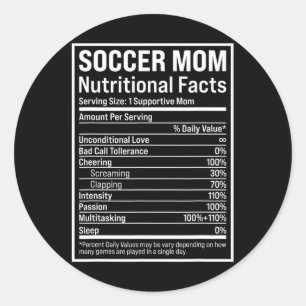 Mama Fußball Mama Ernährung Funny Mütter Runder Aufkleber