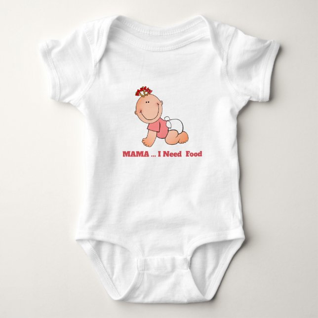 Mama füttere mich baby strampler (Vorderseite)