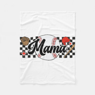 Mama Game Day Vibes Mütter Day Women Baseball Mama Fleecedecke