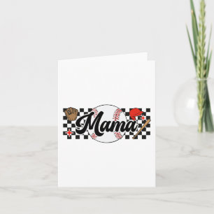Mama Game Day Vibes Mütter Day Women Baseball Mama Karte