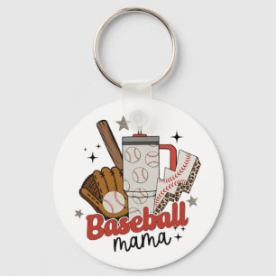 Mama Game Day Vibes Mütter Day Women Baseball Mama Schlüsselanhänger