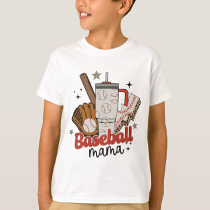 Mama Game Day Vibes Mütter Day Women Baseball Mama T-Shirt