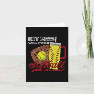Mama Game Day Vibes Mütter Day Women Softball Mama Karte