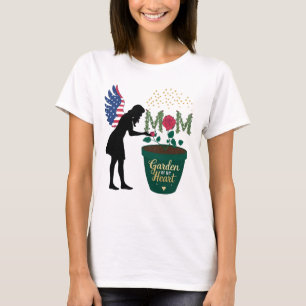Mama - Garten meines Herzens Blumengel Design T-Shirt