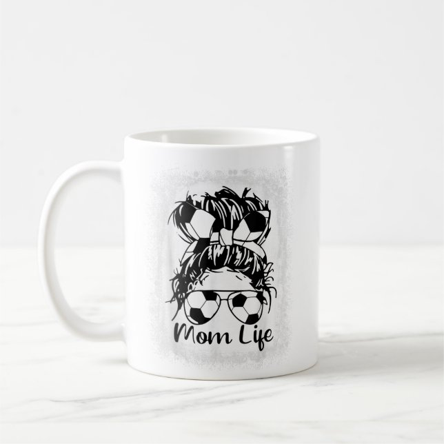 Mama gebleicht Fußball Shirt Fußball Ball Messy Bu Kaffeetasse (Links)