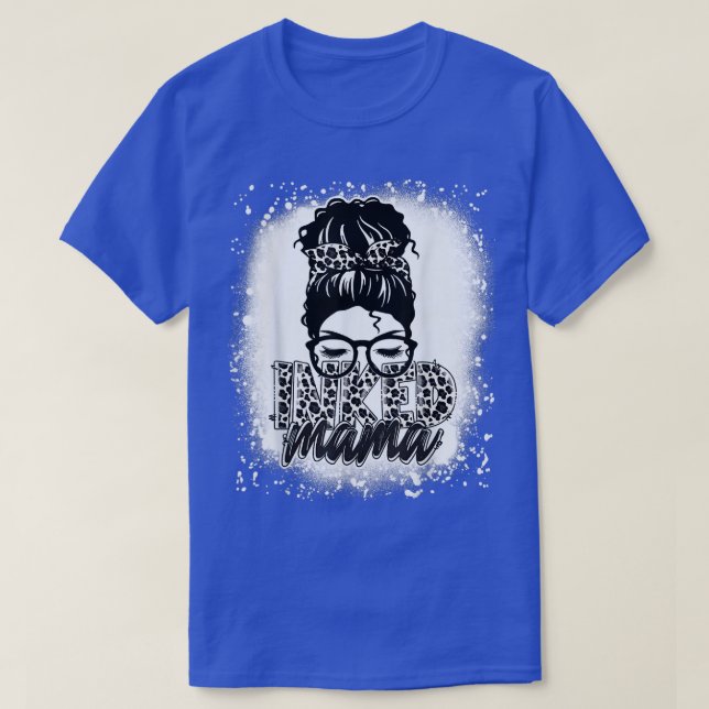 Mama gebleicht Inklierte Mama Rainboow Leopard Mes T-Shirt (Design vorne)