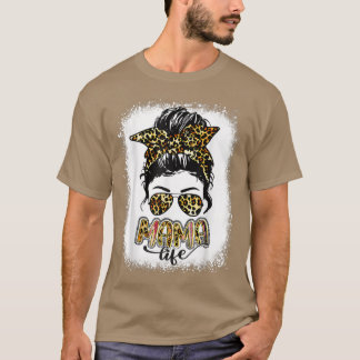 Mama gebleicht Mama Leopard Leopard Messing B T-Shirt