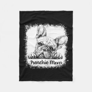 Mama gebleicht Niedliche französische Bulldog Mama Fleecedecke
