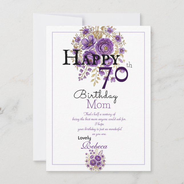 Mama Geburtstag Karte (Vorderseite)