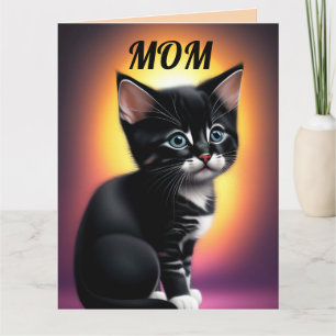 MAMA GEBURTSTAG KITTY CAT ART Grußkarte Karte