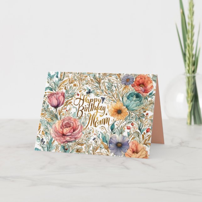 Mama Geburtstagskarte Blume Dankeskarte (Vorderseite)
