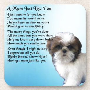 Mama-Gedicht - Entwurf Shih Tzu Untersetzer