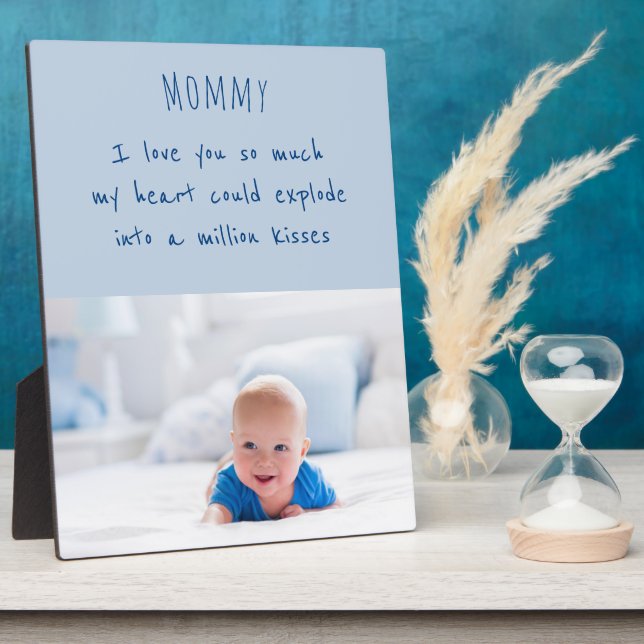 Mama Gedicht und Baby Boy Foto Fotoplatte (Seite)