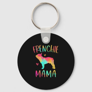 Mama Gefärbte Krawatte French Bulldog Hund Mama Schlüsselanhänger