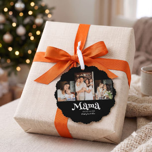 Mama gegründet 3 Foto Kinder Name Spaß Ornament Karte