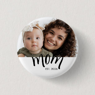 Mama gegründet Caps Schwarz Custom Jahr Neu Mama Button