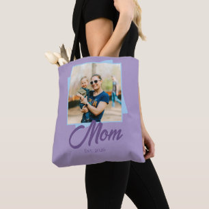 Mama Gegründet Jahr mit Foto Tasche