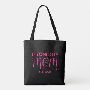 Mama Gegründet Neues Mama-Geschenk Schwarz Benutze Tasche