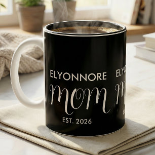Mama Gegründet Neues Mama-Geschenk Weißer Benutzer Zweifarbige Tasse