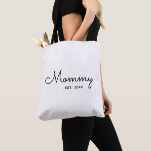 Mama Gegründetes Skript Minimale Typografie Tasche