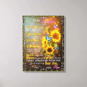 Mama Geschenk für Ihre Tochter Blanket Sonnenblume Leinwanddruck