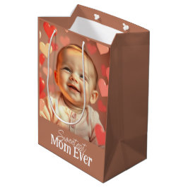 Mama-Geschenk Hinzufügen von Foto und Text Mittlere Geschenktüte