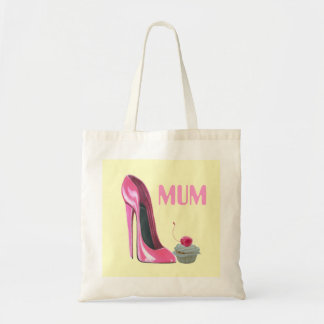 Mama-Geschenk-Tasche mit rosa Stilettschuh und Tragetasche