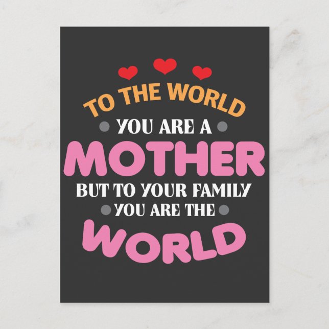 Mama Gift Idea - Muttertag Mutti Liebe Postkarte (Vorderseite)