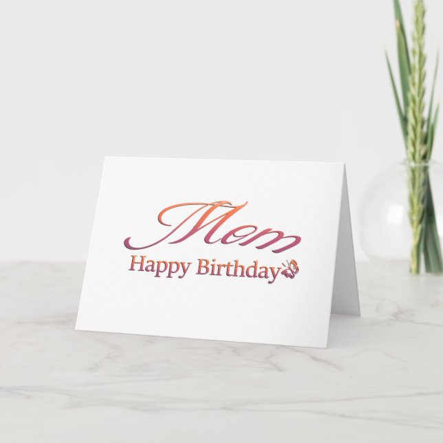 Mama, glücklich zum Geburtstag Karte (Vorderseite)