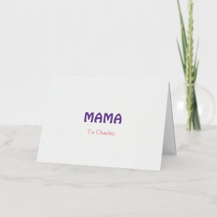 Mama glücklicher Mutter Retro Lila Namenstext Vint
