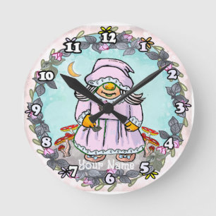 Mama Gnom  Runde Wanduhr