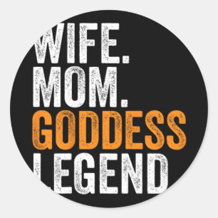 Mama Goddess Legend Funny Beruf Office Runder Aufkleber