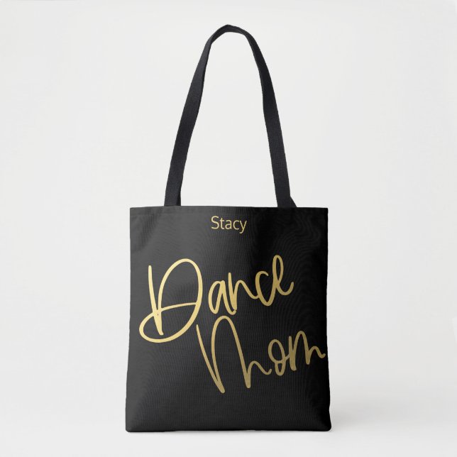 Mama Gold und Schwarz Niedlich Personalisiert Tasche (Vorderseite)