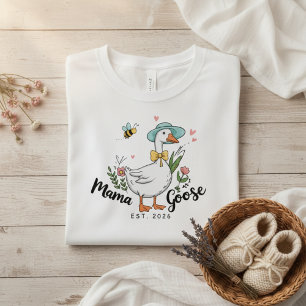 Mama Goose Est Cute Feminine Ästhetik T-Shirt